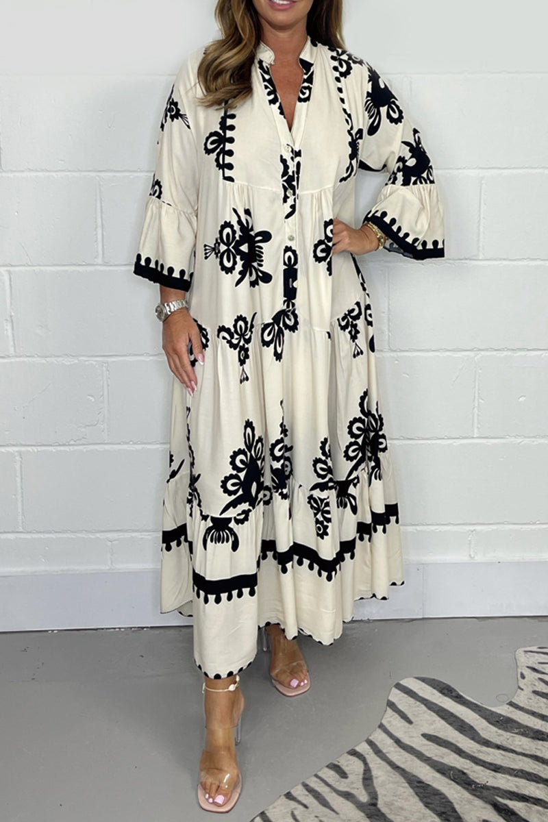 Mira | Bohemian Jurk Dames | Casual Stijl Met Subtiele Print