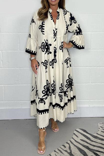Mira | Bohemian Jurk Dames | Casual Stijl Met Subtiele Print